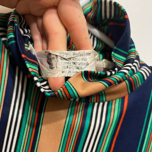 1970s vintage striped turtleneck - Size S/M - Picture 3 of 3
